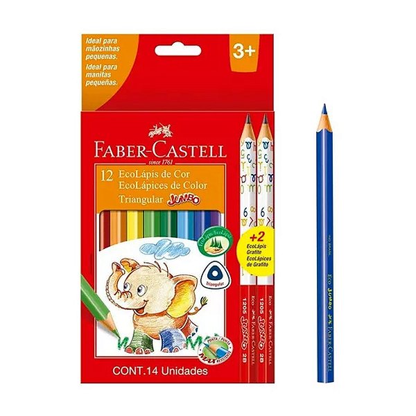 LAPIS DE COR JUMBO 12 CORES TRIANGULAR