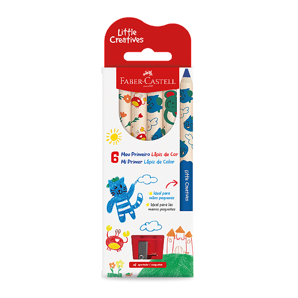 Lápis de Cor Meu Primeiro Little Creatives 6 cores