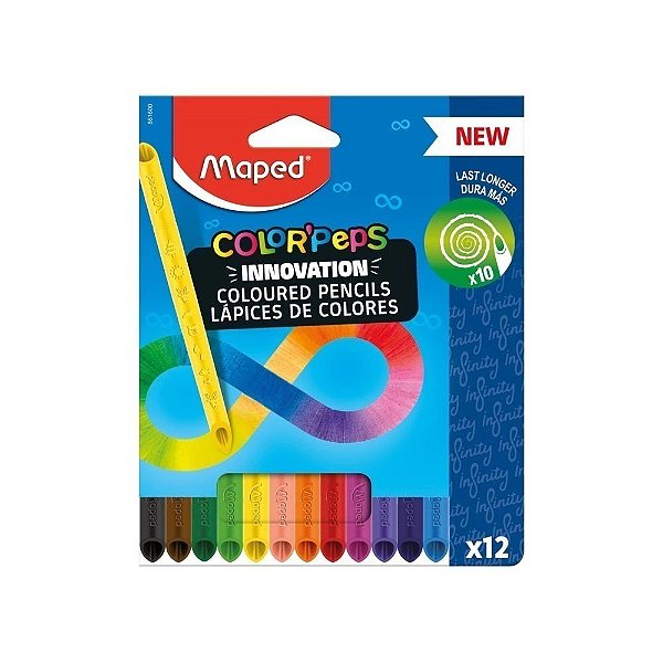 LAPIS DE COR INFINITO 12 CORES COLOR PEPS