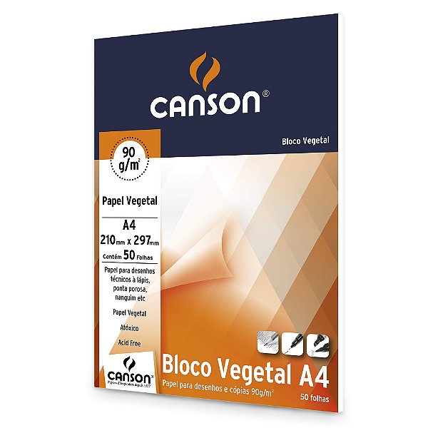 PAPEL VEGETAL 90G A-4 050 FOLHAS