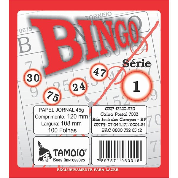 BLOCO BINGO JORNAL 100 FOLHAS