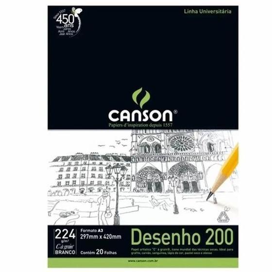 BLOCO DESENHO A-2 224G 20 FOLHAS BRANCO