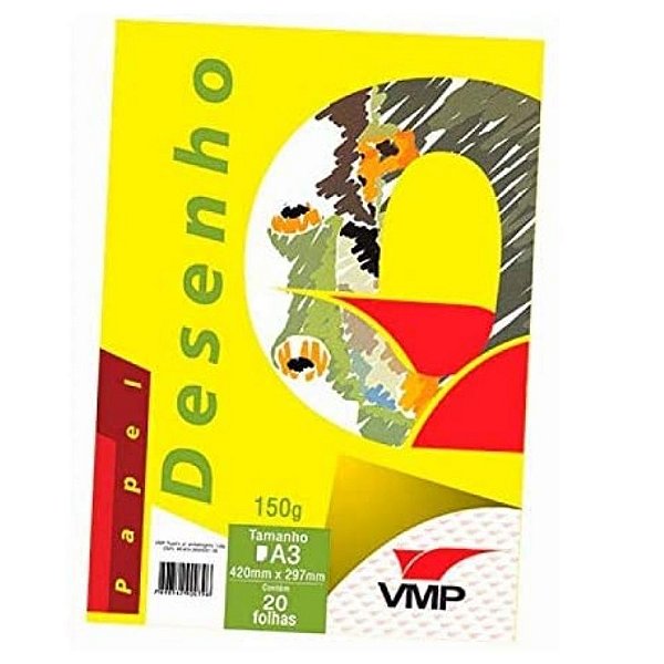 BLOCO DESENHO A-3 150G 20 FOLHAS BRANCO
