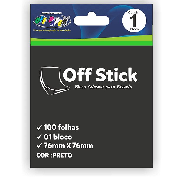 BLOCO ADESIVO 75X100MM OFF STICK