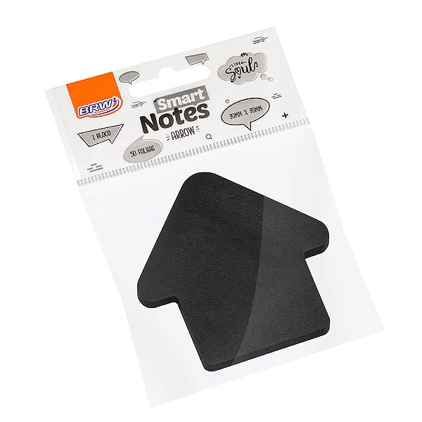 BLOCO ADESIVO 70X70MM SETA PRETO