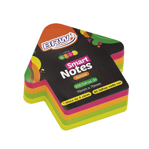 BLOCO ADESIVO 70X70MM SETA COLOR