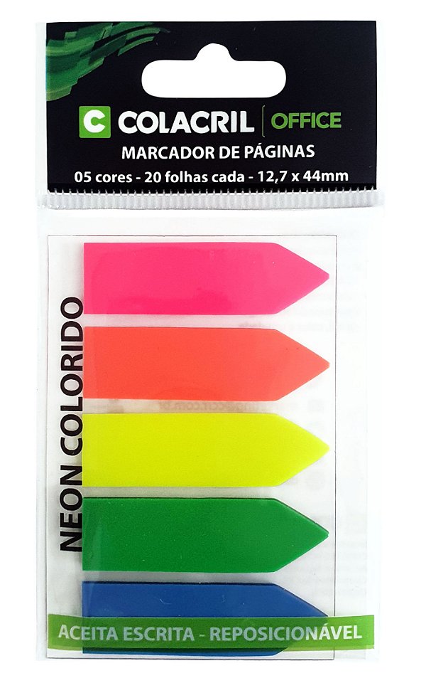 COLACRIL MARCADOR NEONSETA 12.7X44MM 5PC 100 FL