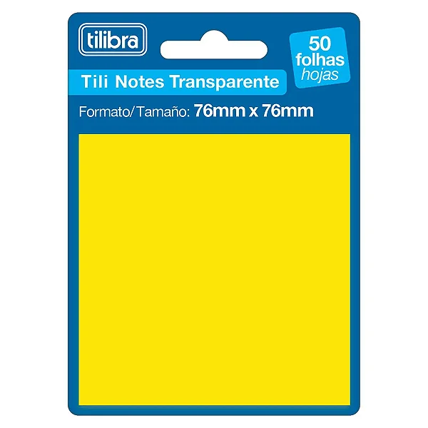 BLOCO ADESIVO TILI NOTES 76X76MM TR AM BLT