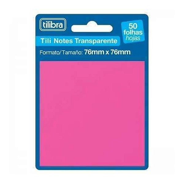 BLOCO ADESIVO TILI NOTES 76X76MM TR RS BLT