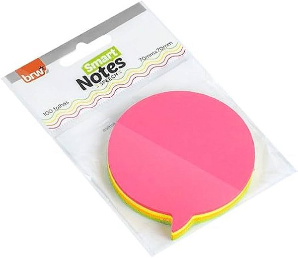 BLOCO ADESIVO 70X70MM BALAO NEON