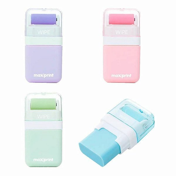 BORRACHA CAPA PLASTICA WIPE C/ROLO ROSA