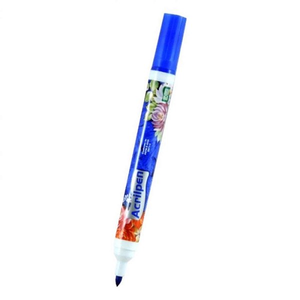 CANETA ACRILPEN AZUL TURQUEZA BLISTER
