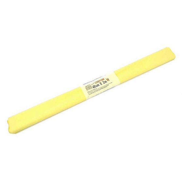 PAPEL CREPOM COMUM 48X20OCM CANDY COLOR AMARELO