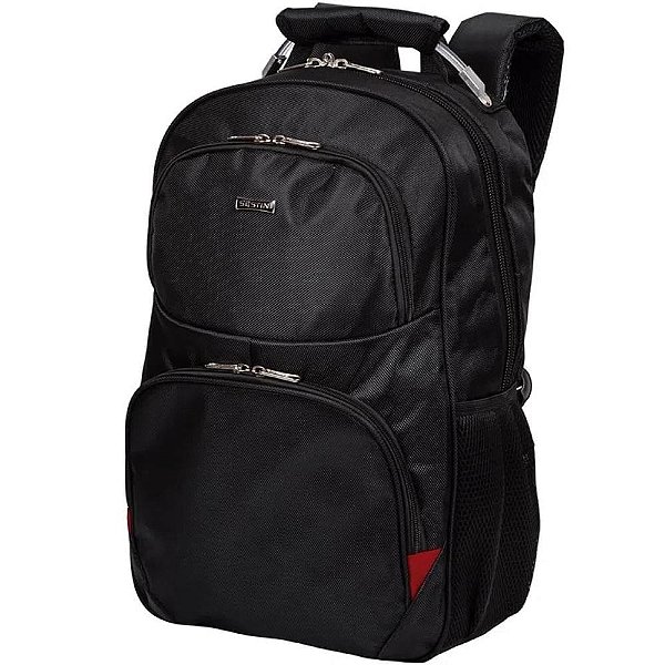 MOCHILA ESCOLAR/NOTEBOOK 3 DIVISOES CABO ACO PRETA