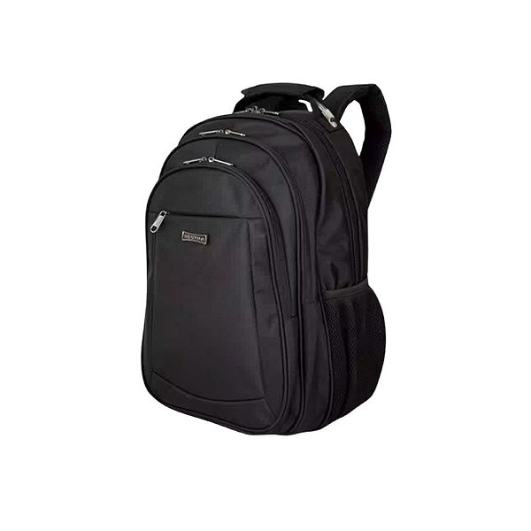 MOCHILA ESCOLAR/NOTEBOOK 3 DIVISOES CABO ACO PRETA