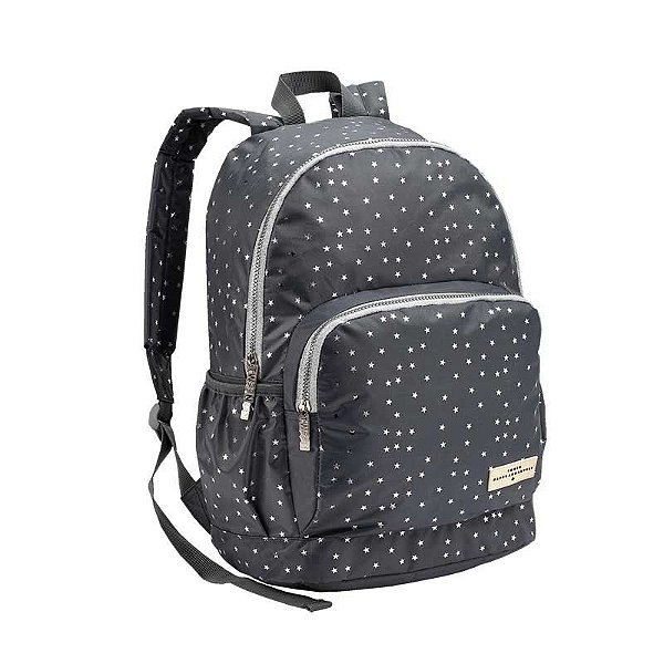 MOCHILA ESCOLAR FEMININA ESTRELA CINZA