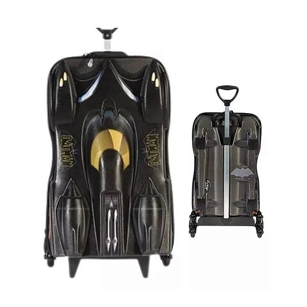 MOCHILA INFANTIL COM RODINHA BATMAN BEWARE UNIDAD