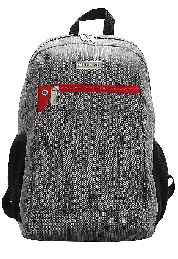 MOCHILA ESCOLAR/NOTEBOOK CINZA