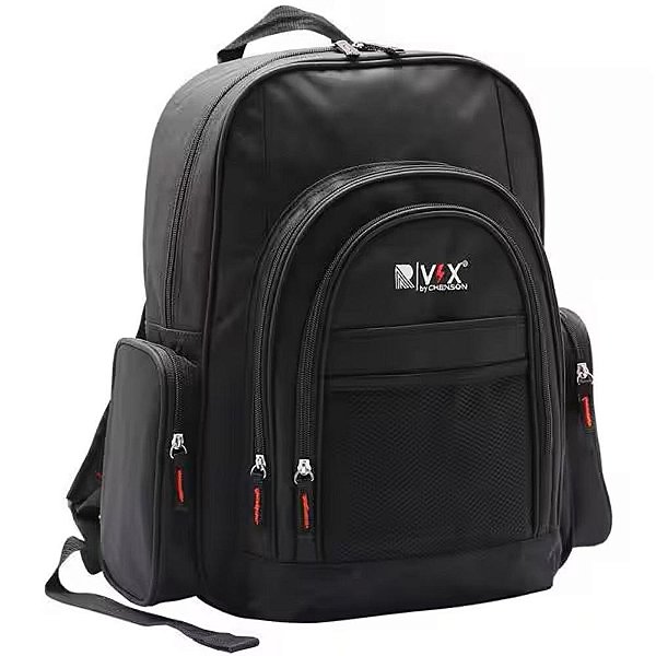 MOCHILA POLYESTER PRETO ESTAMPADA