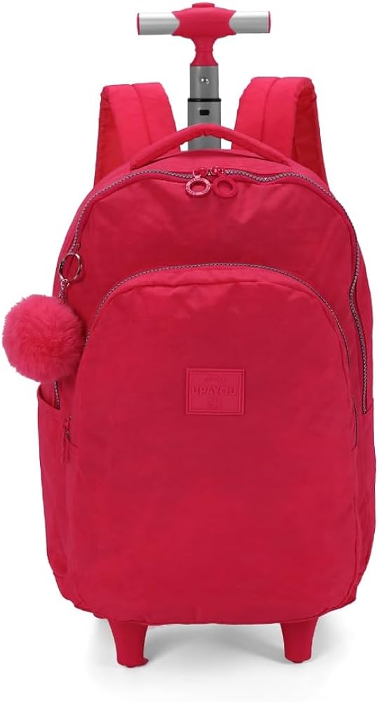 MOCHILA C/RODAS UP4YOU CRINKLE G PINK