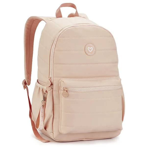 MOCHILA FEMININA COLOR UP SALMAO PASTEL