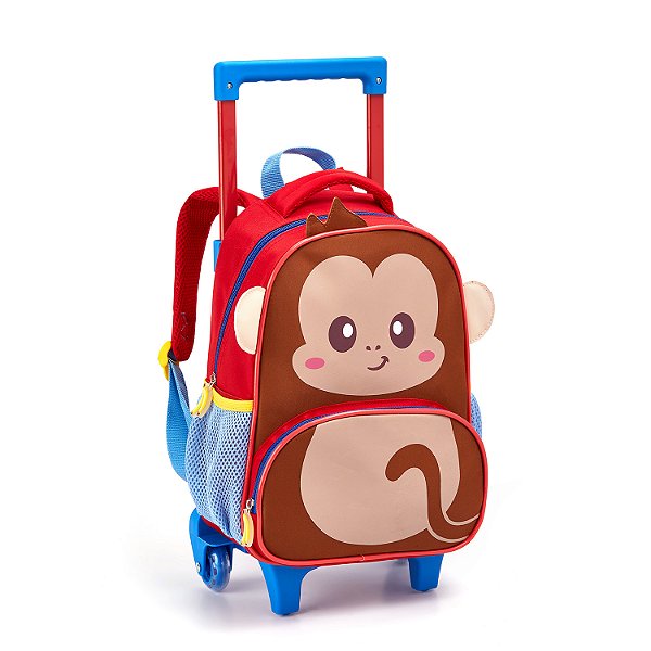 MOCHILA PEQUENA COM RODAS MACAQUINHO