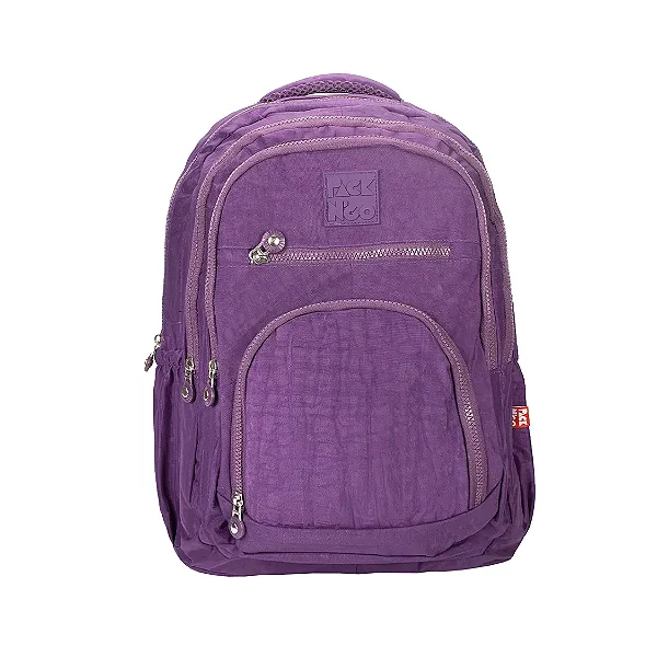 MOCHILA ESCOLAR/EXECUTIVA/NOTEBOOK CRINKLE ROXA
