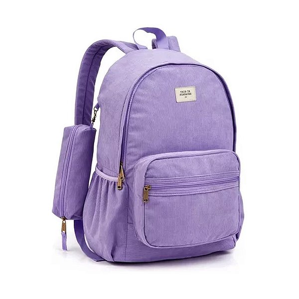 MOCHILA FEMININA 18" COM ESTOJO