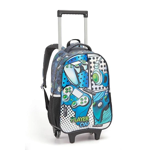 MOCHILA INFANTIL MASCULINA 17" COM RODAS