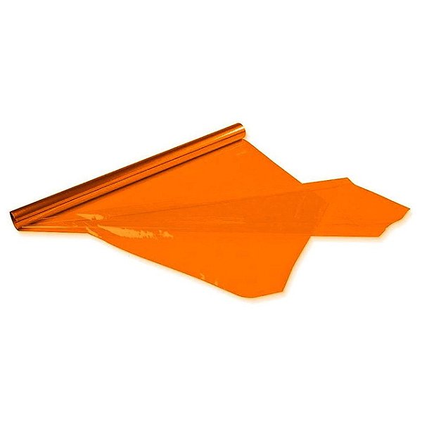 PAPEL CELOFANE 080X080CM LARANJA