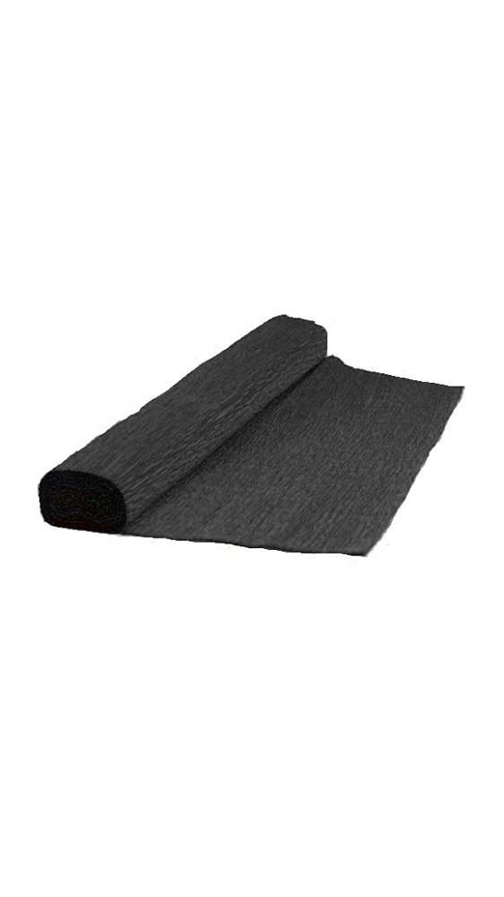 PAPEL SUPER CREPE 48X250CM PRETO