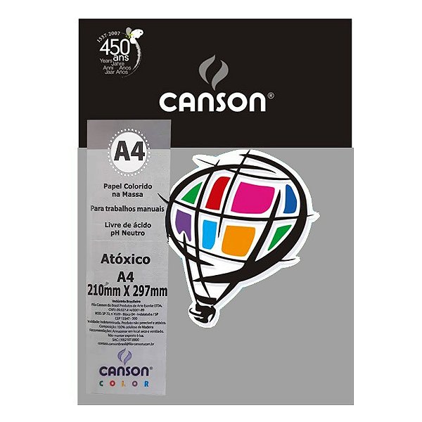 PAPEL COLOR PLUS 180G 50X65CM CINZA ESCURO