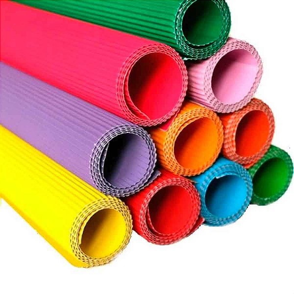 PAPEL MICROONDULADO FANTASIA 50X80CM ARCO IRIS