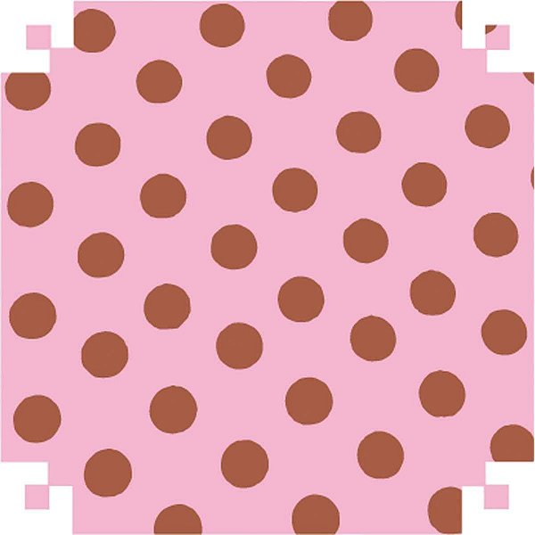 PAPEL MICROONDULADO 50X80CM POA ROSA/MARROM
