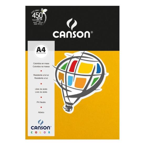 PAPEL COLOR PLUS 180G 50X65CM AMARELO