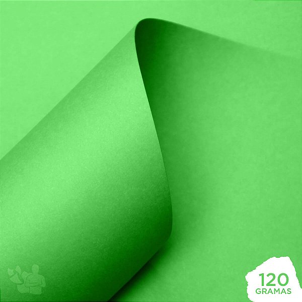 PAPEL COLOR PLUS 120G 50X65CM  VERDE MACA
