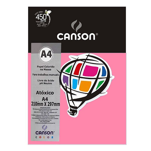 PAPEL COLOR PLUS 180G 50X65CM ROSA CHICLETE