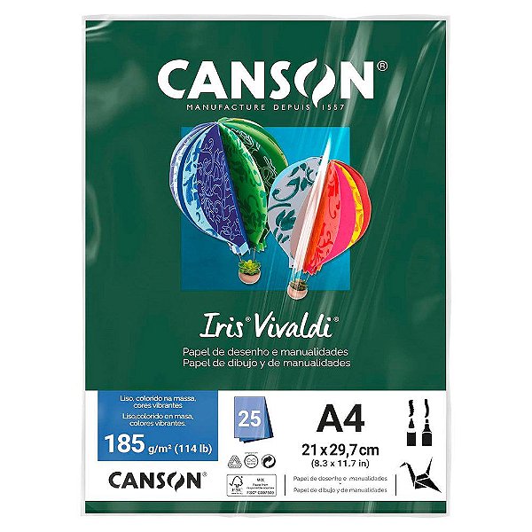 PAPEL COLOR PLUS A-4 185G 25FL VERDE ESCURO