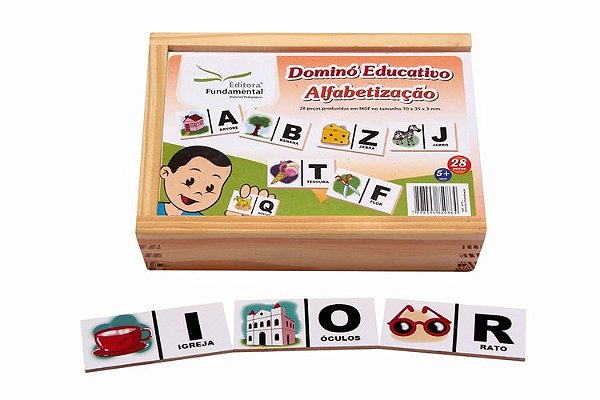 DOMINO ALFABETIZACAO MDF 28PCS