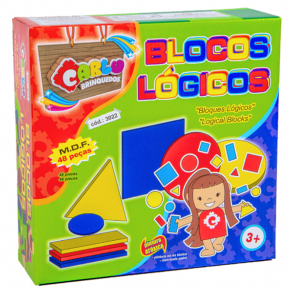 BLOCOS LOGICOS 48 PECAS MDF