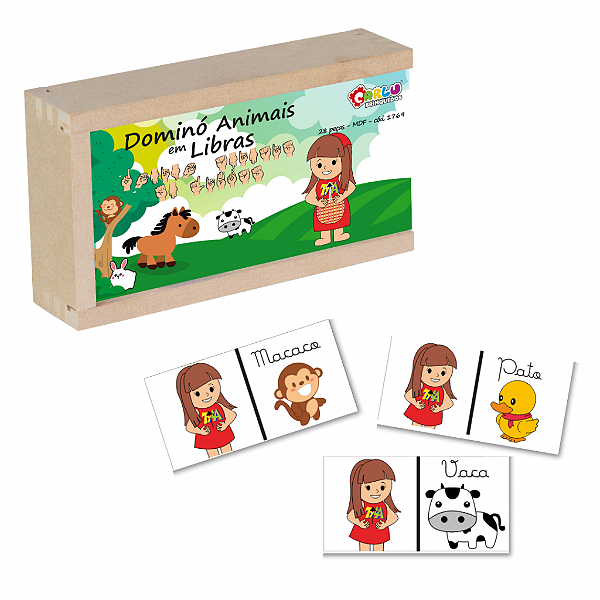 DOMINO DE ANIMAIS EM LIBRAS
