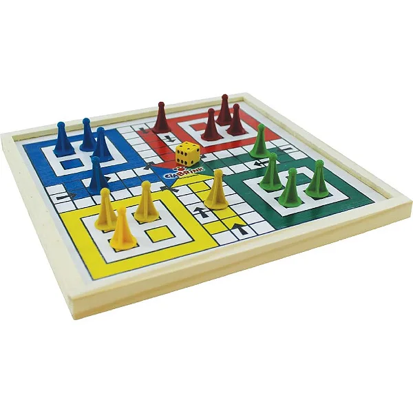 JOGO DE LUDO TABULEIRO C/BORDA