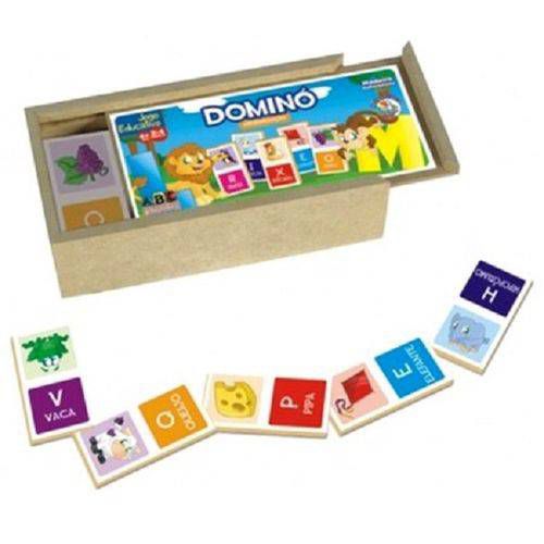 DOMINO ALFABETIZACAO MDF 28PCS
