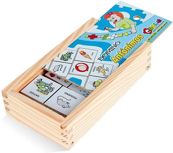DOMINO ANTONIMOS - MDF - 28 PC - CX. MAD.
