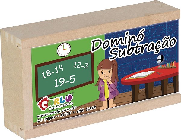 DOMINO SUBTRACAO - MDF - 28 PC - CX. MAD.