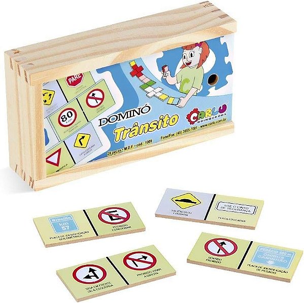 DOMINO TRANSITO - MDF - 28 PC - CX. MAD.