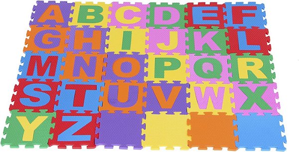 TAPETE ALFABETARIO - EVA - 30 PC - EMB. C/ ZIPER