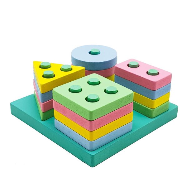 ENCAIXE DIVERTIDO FORMAS E CORES 17PC MDF