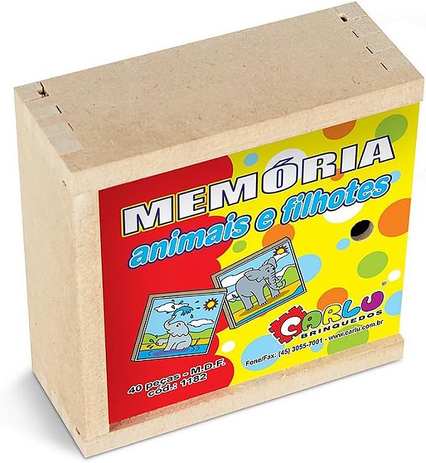 MEMORIA ANIMAIS E FILHOTES - MDF - 40 PC - CX. MA