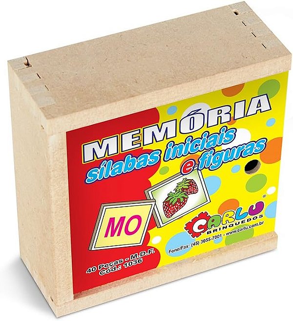 MEMORIA SILABAS INICIAIS E FIGURAS - MDF - 40PC -
